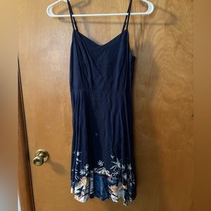Blue Old Navy Dress with Tropical Print